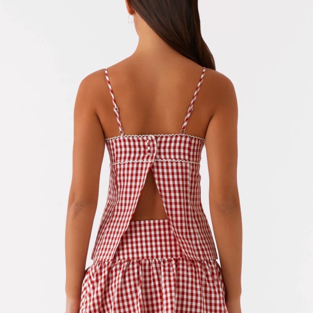 PEPPERMAYO Red Gingham Bellamy Top - Picture 3 of 4